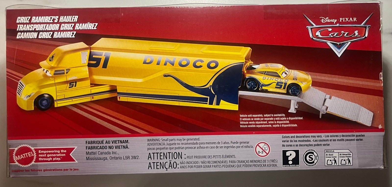 Camion de Cruz Ramirez Cars Disney Pixar (rare)