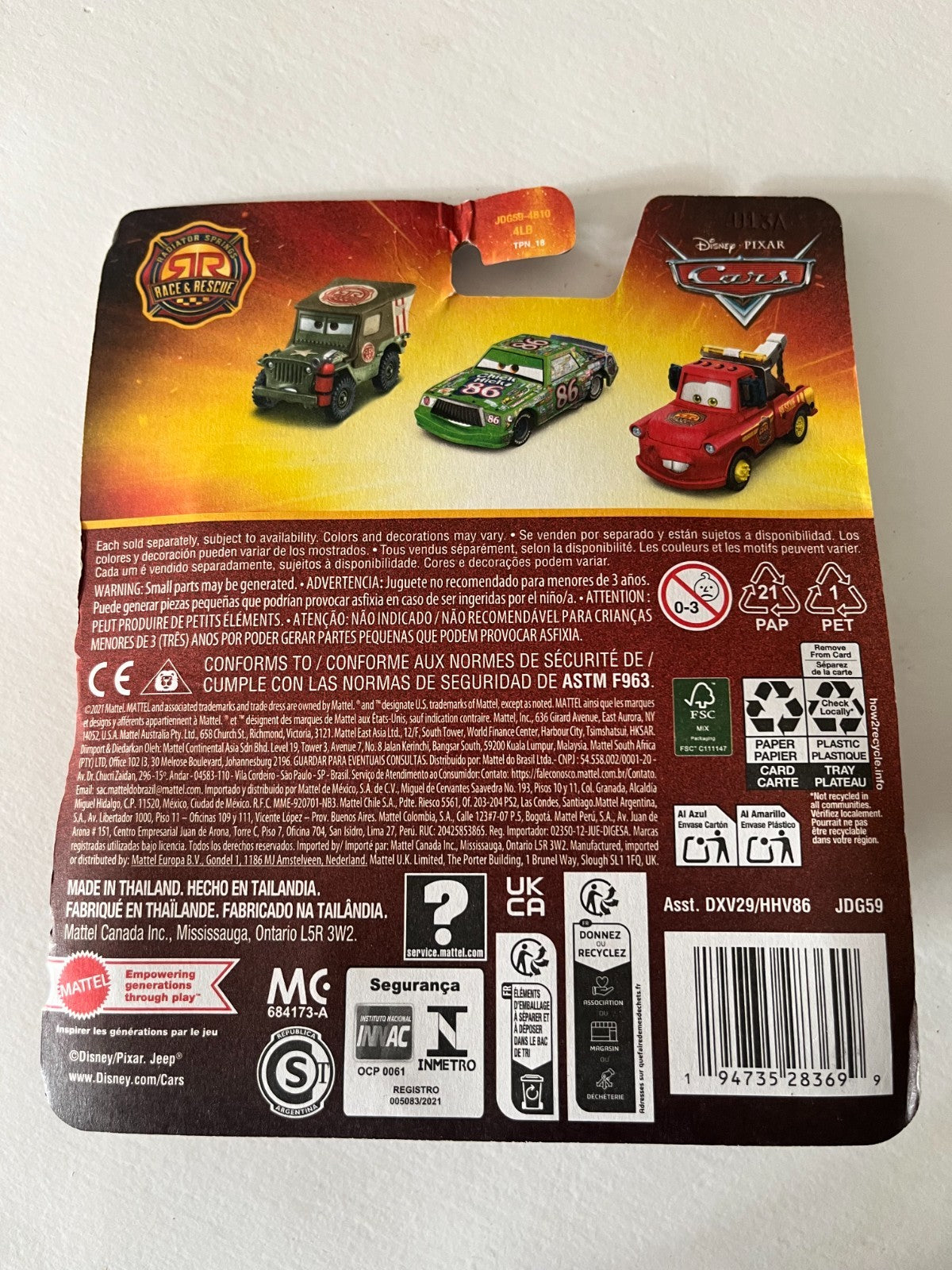 Voiture Cars Disney Pixar Flash Mcqueen "Race and Rescue"