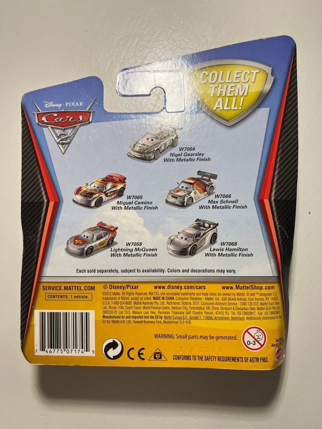 Nigel Gearsley peinture métallisée – édition rare Disney Pixar Cars
