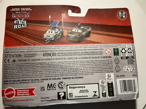 Coffret 2 Voitures Cars Disney Pixar Ken Enginoki + Justin Roadritter
