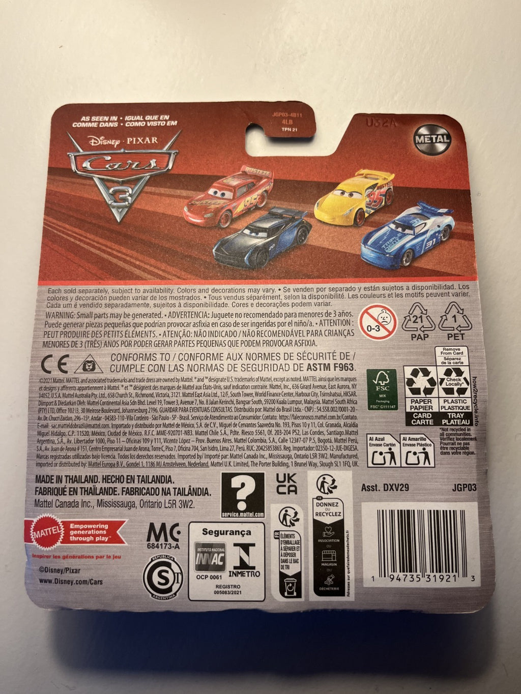 Voiture Cars Disney Pixar High Impact