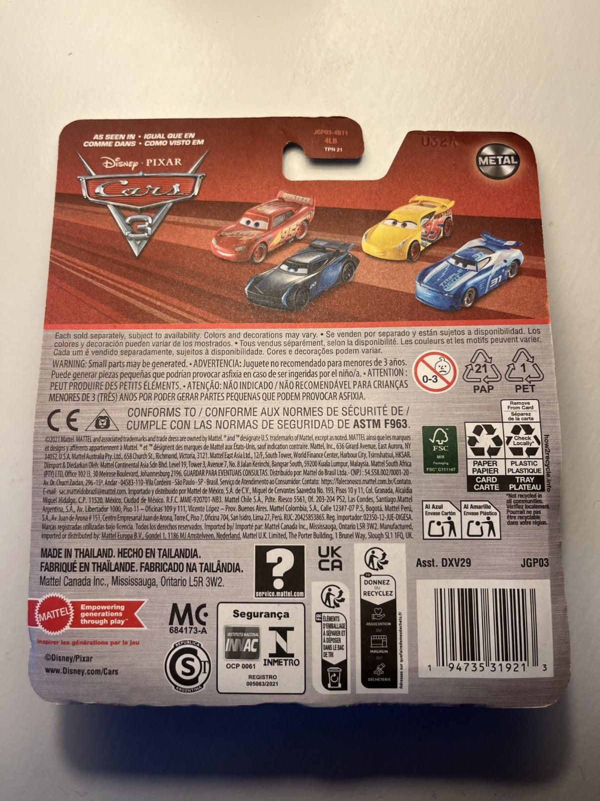 Voiture Cars Disney Pixar High Impact