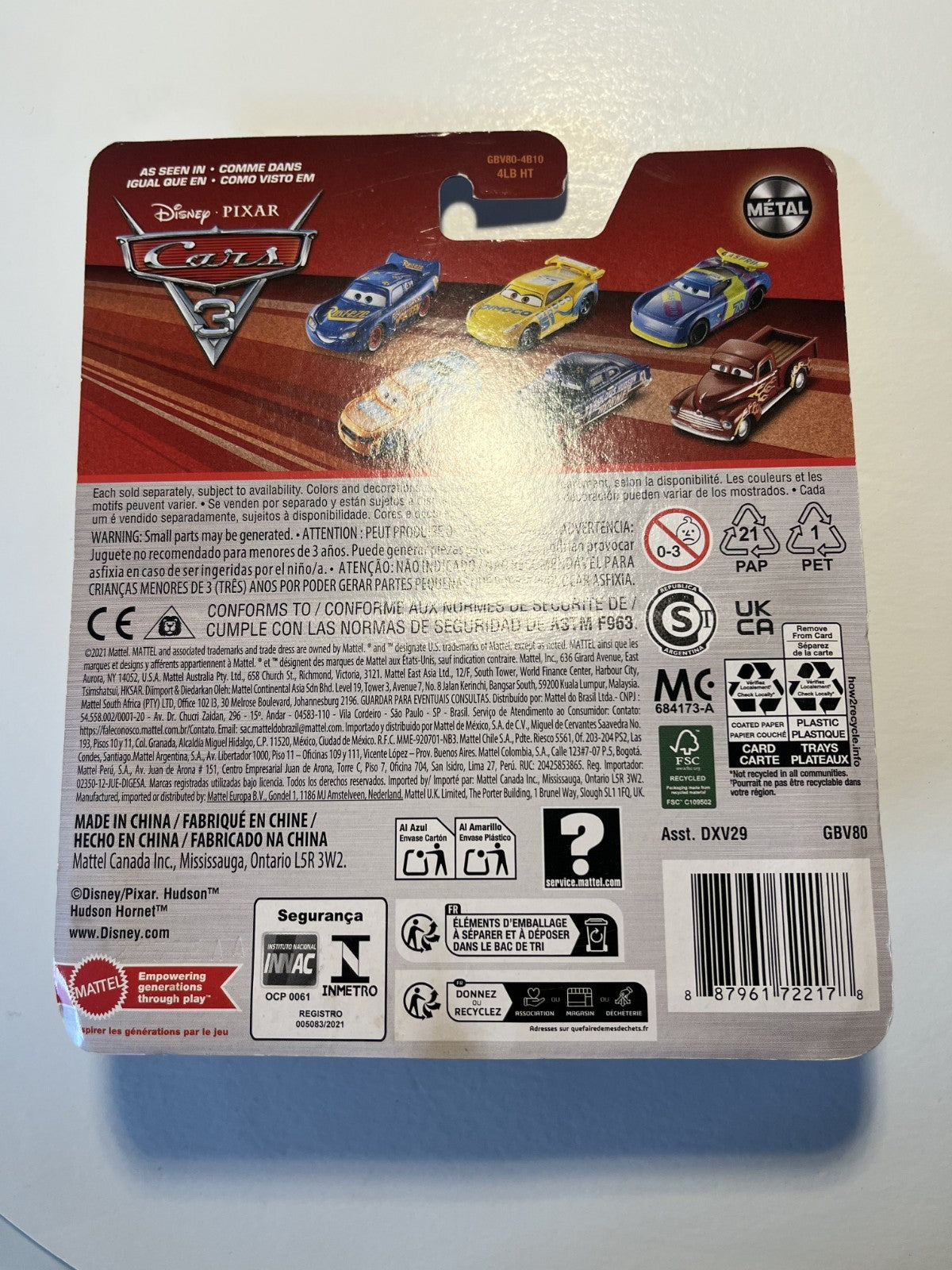 Voiture Cars Disney Pixar Smockey