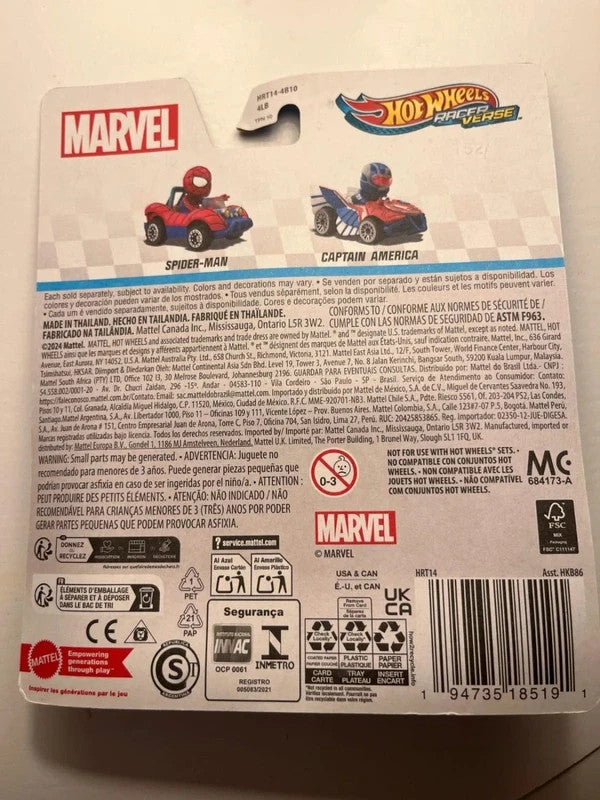 Hot Wheels Racer Verse Captain America – Marvel Studios Brave New World – 2025 – Sous Blister