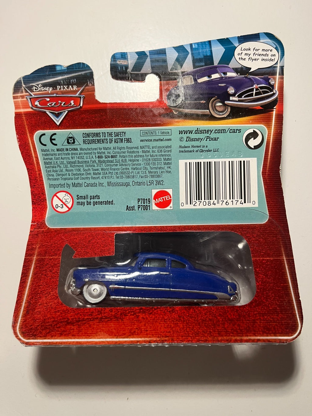 Voiture Cars Disney Pixar Doc Hudson avec yeux lenticulaires