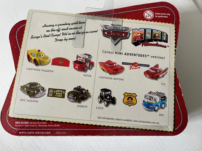 Coffret 2 mini adventure Cars Disney Pixar Doc Hudson + Shérif