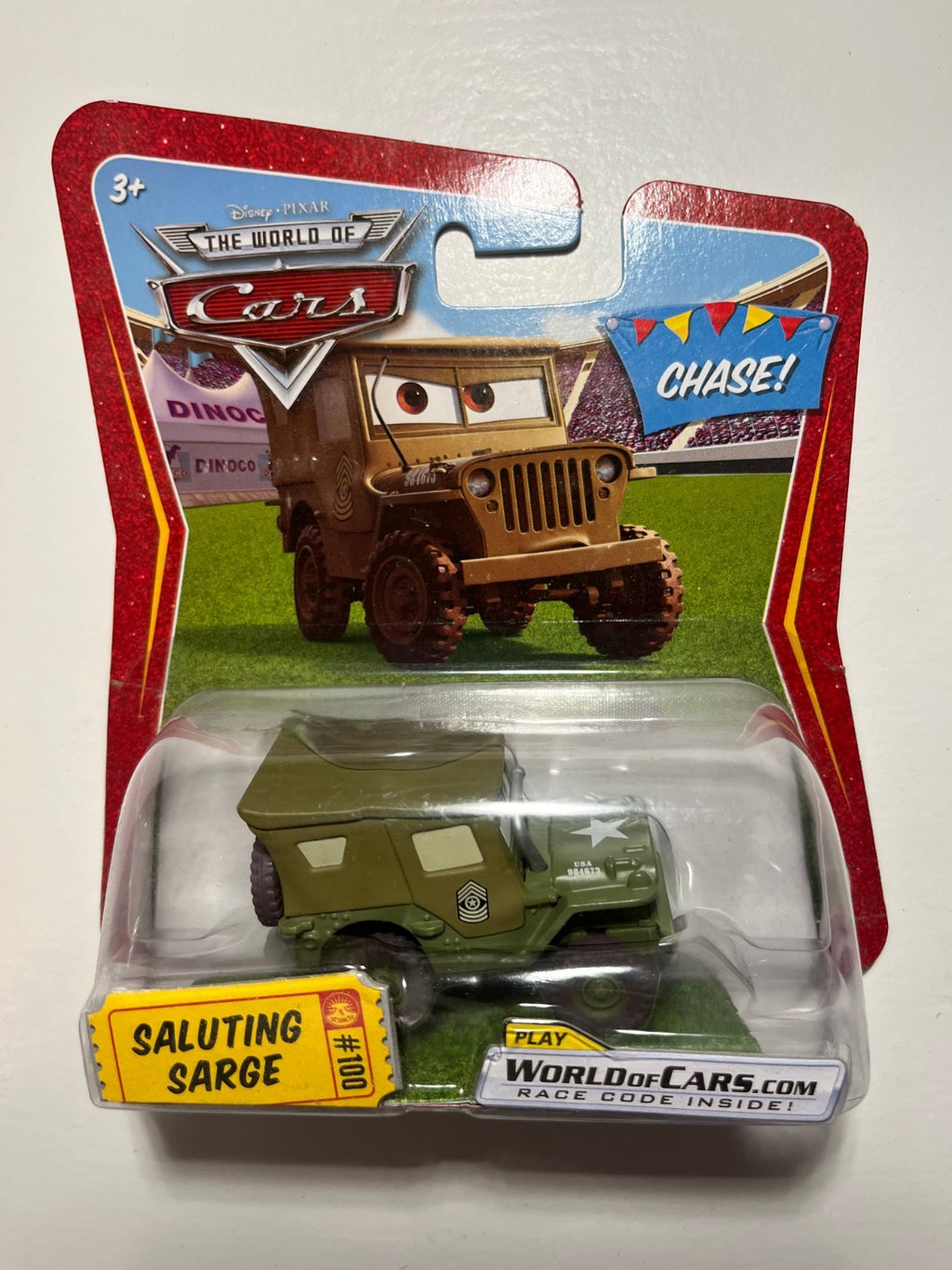 Voiture Cars Disney Pixar Sergent saluting