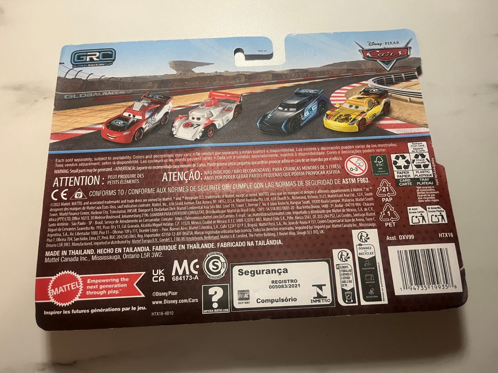 Coffret 2 voitures Cars Disney Pixar Jackson Storm GRC + Miguel Camino GRC