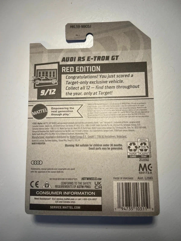 Hot Wheels Audi RS e-tron GT Red Edition 9/12 Target Exclusive