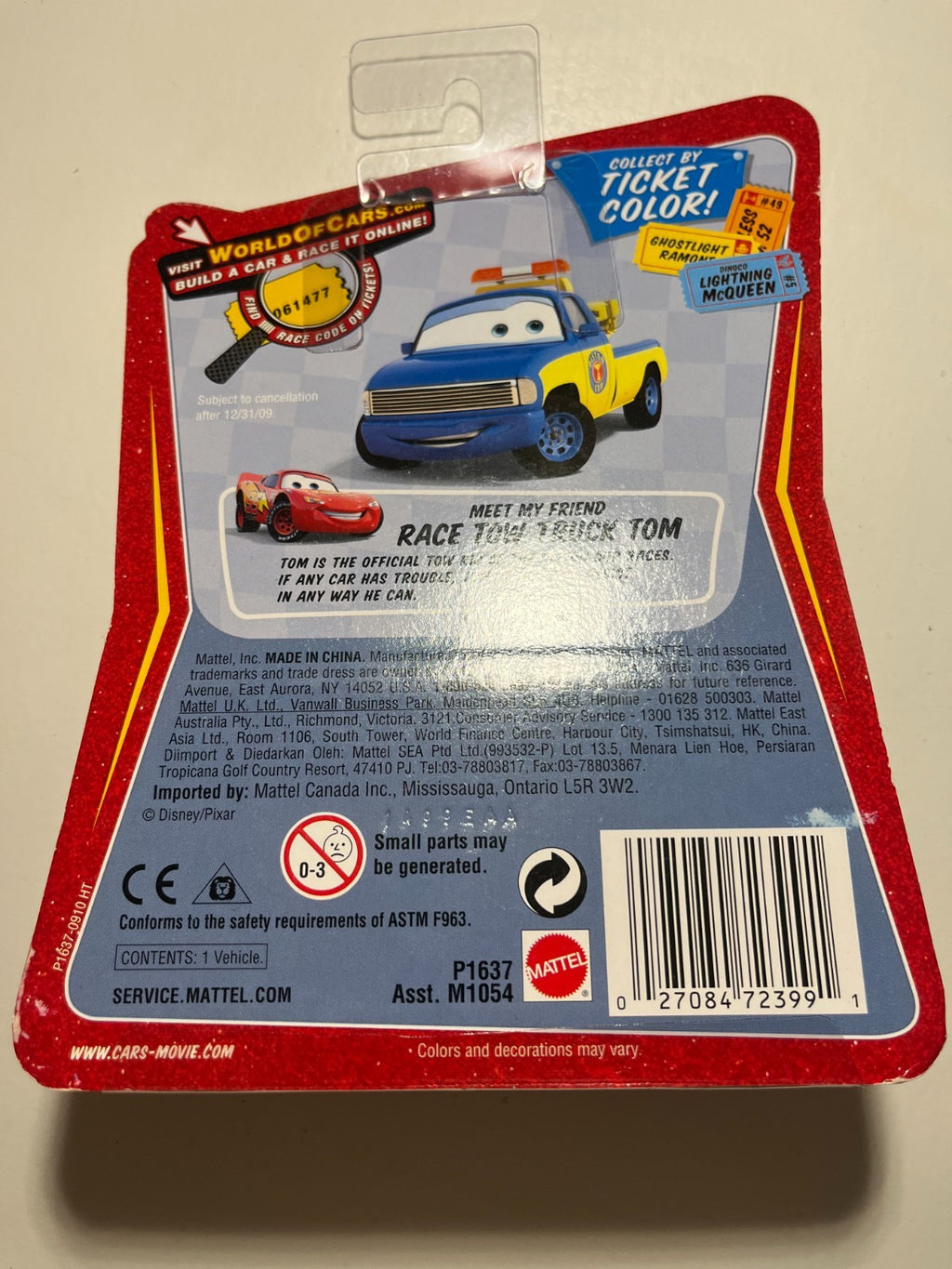 Voiture Cars Disney Pixar Chuck Manifold