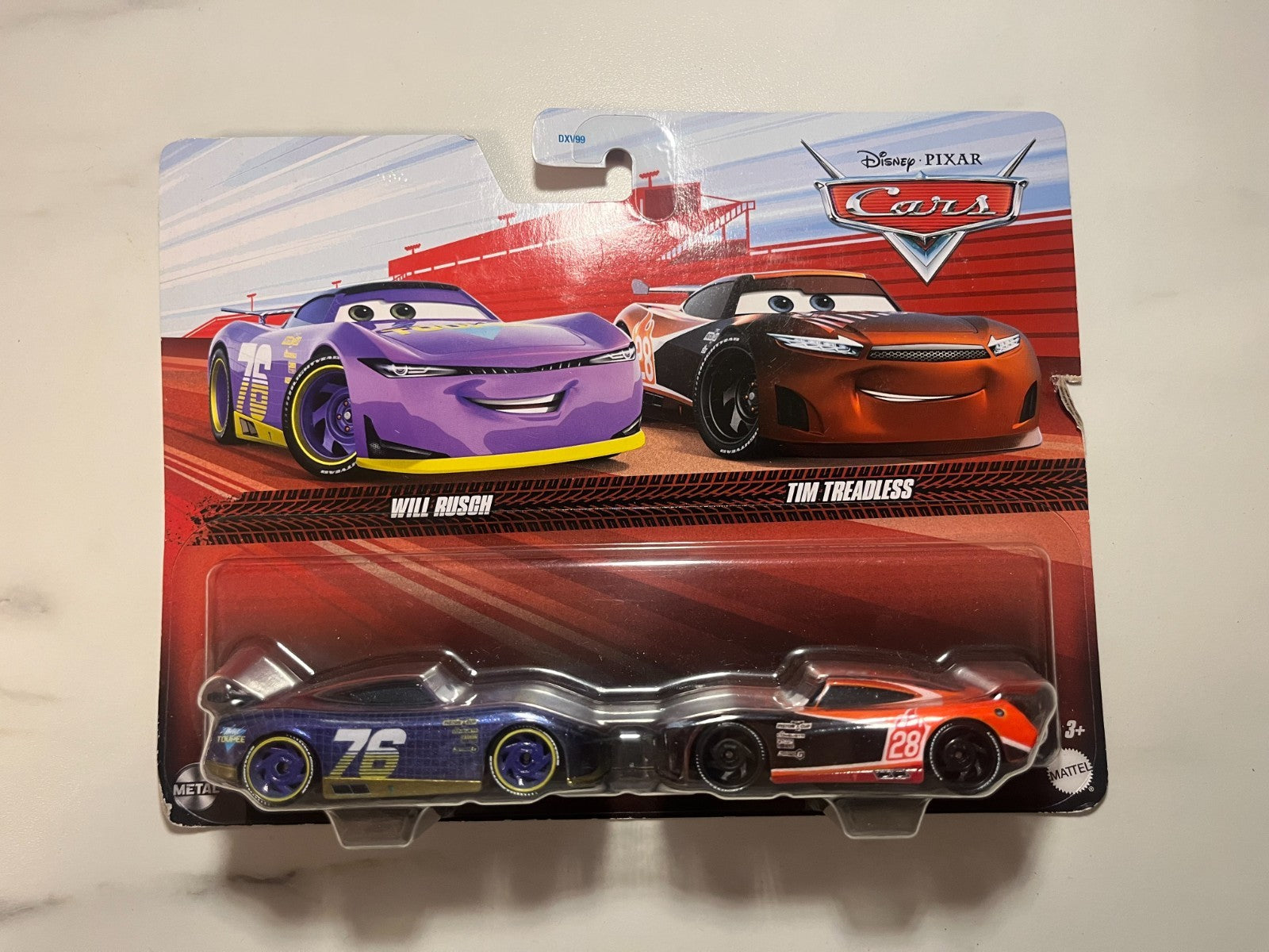 Coffret 2 Voitures Cars Disney Pixar Will Rusch + Tim Treadless