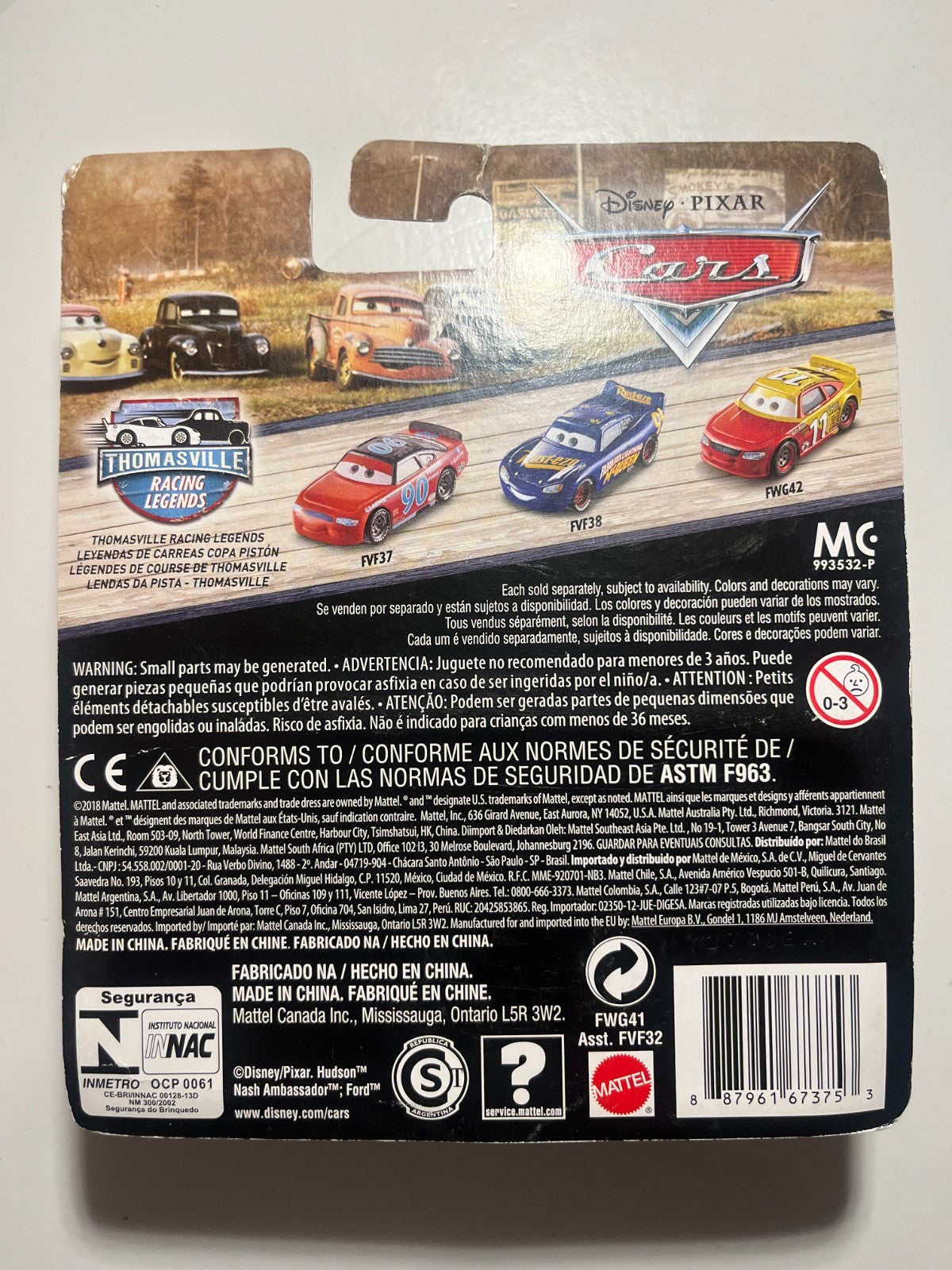 Voiture Cars Disney Pixar Parker Brakeston Thomasville (rare)