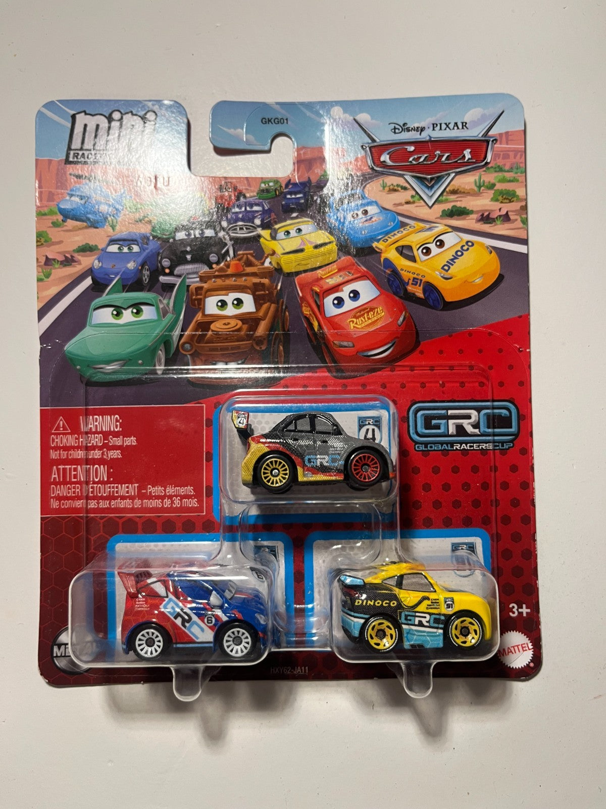 Coffret 3 voitures mini racers Cars Disney Pixar