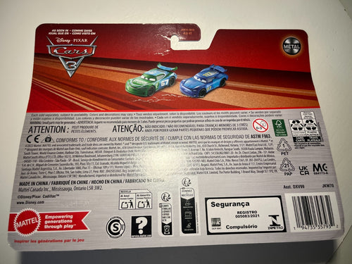 Coffret 2 Voitures Cars Disney Pixar Jim Reverick + Spikey Fillups