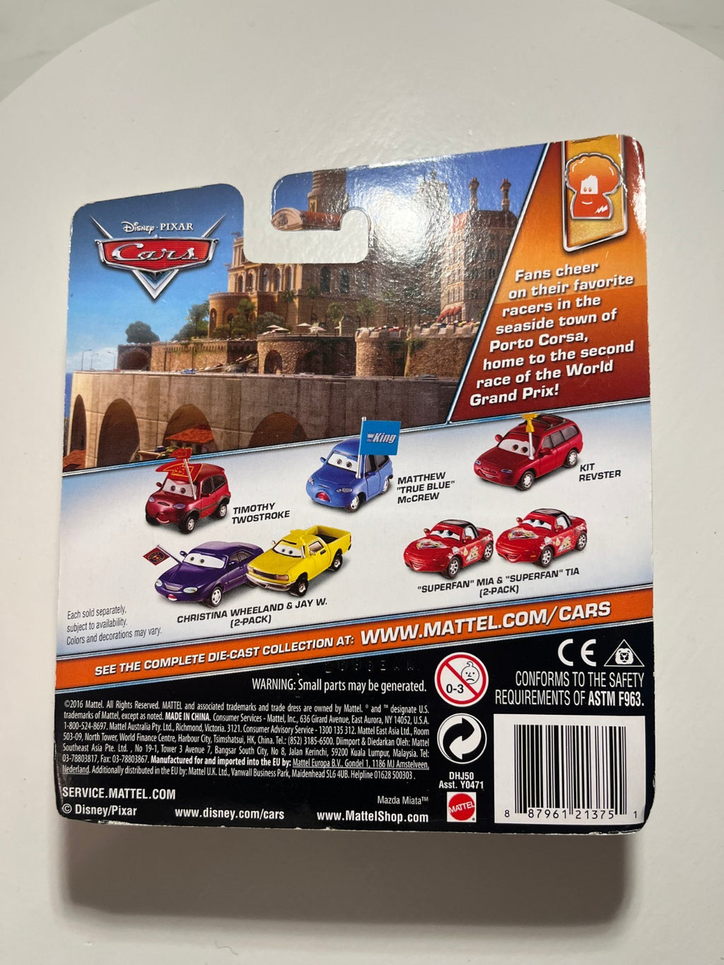 Voiture Cars Disney Pixar Brad Winmiler Rare Neuve Sous Blister Import USA