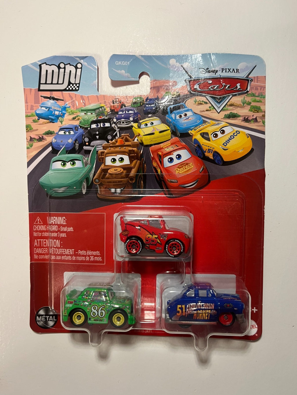Coffret 3 Voitures mini racers Cars Disney Pixar