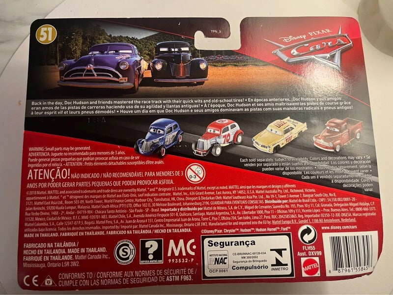 Coffret 2 voitures Cars Disney Pixar Fabulous Doc Hudson et Jet Robinson (rare)