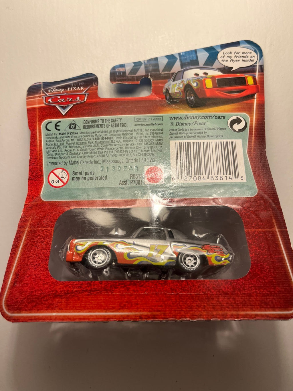 Voiture Cars Disney Pixar Darrell Cartrip (chase)