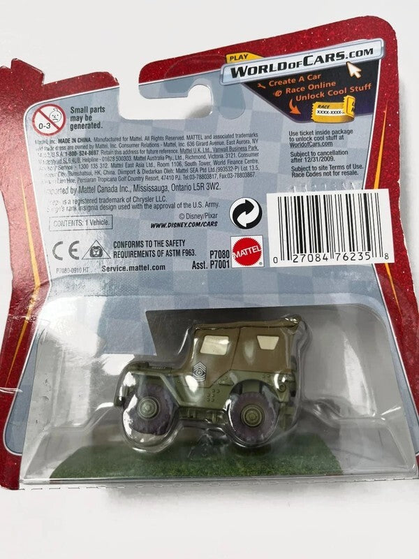 Voiture Cars Disney Pixar Sarge Yeux Lenticulaires Rare Look My Eyes Change Neuve