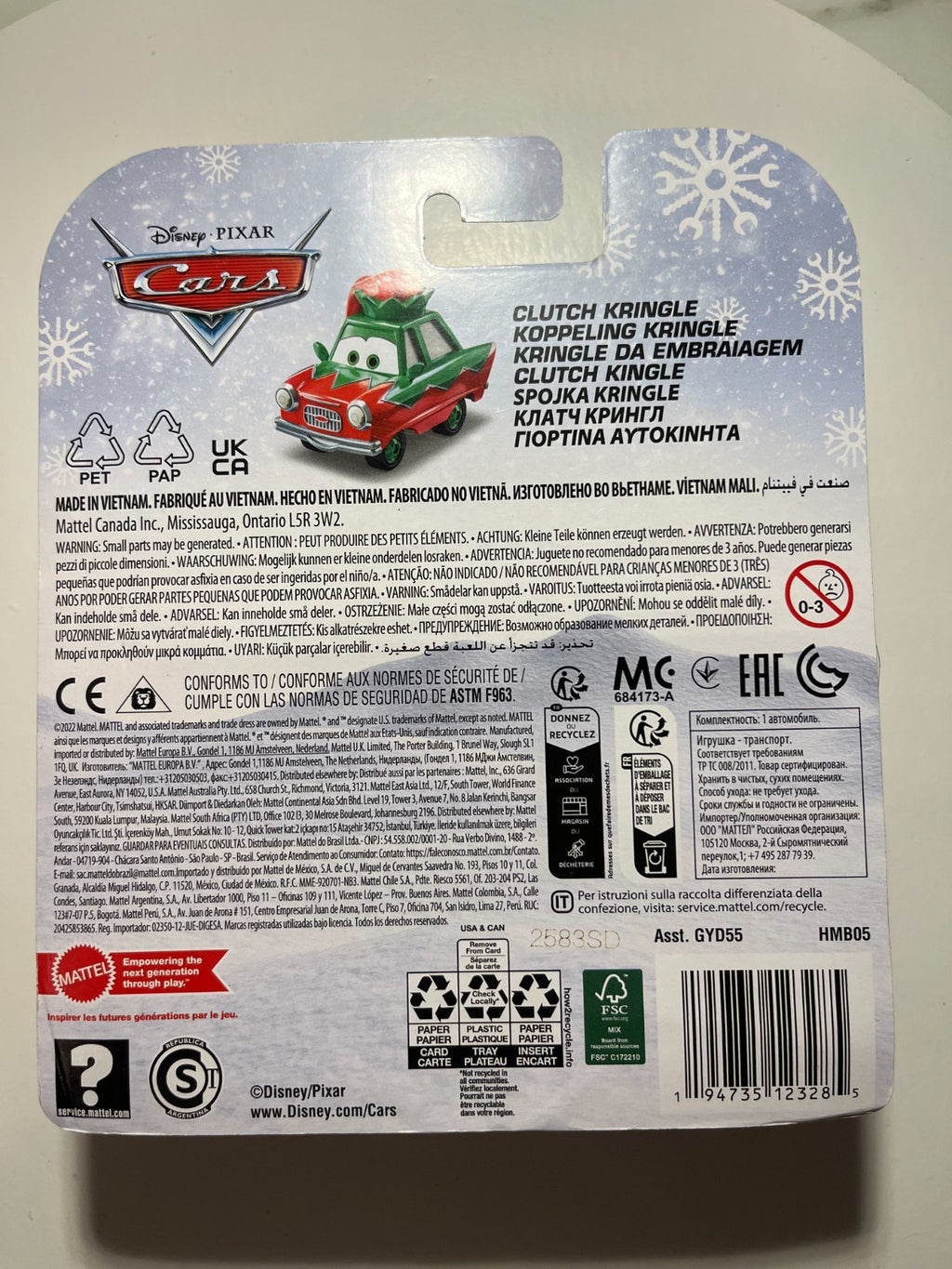 Voiture Cars Disney Pixar Clutch Kringle