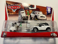 Coffret 2 Voitures Cars Disney Pixar Jessica Gieapetrol + Nate Stanchion Rare Neuf Sous Blister