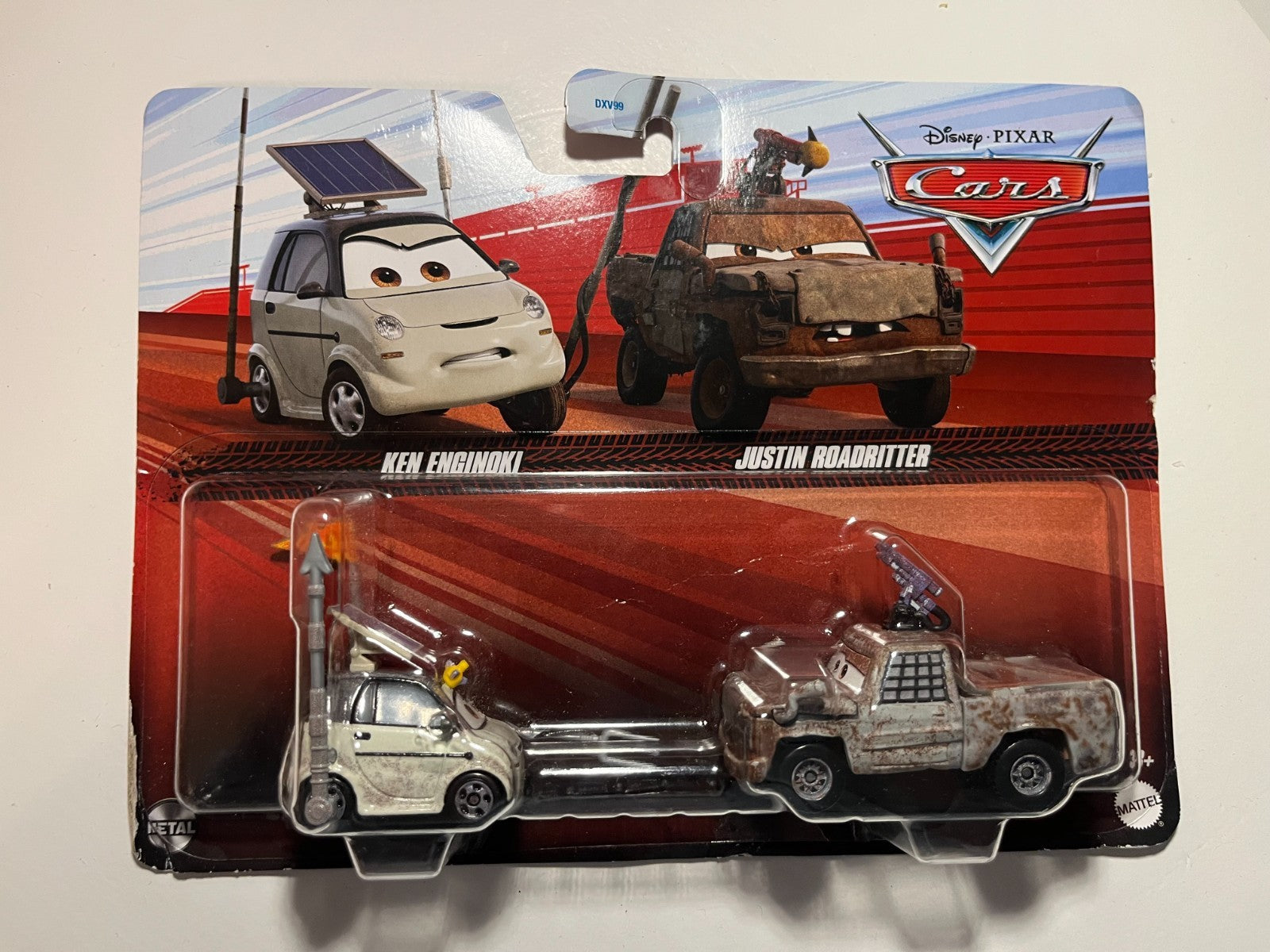 Coffret 2 Voitures Cars Disney Pixar Ken Enginoki + Justin Roadritter