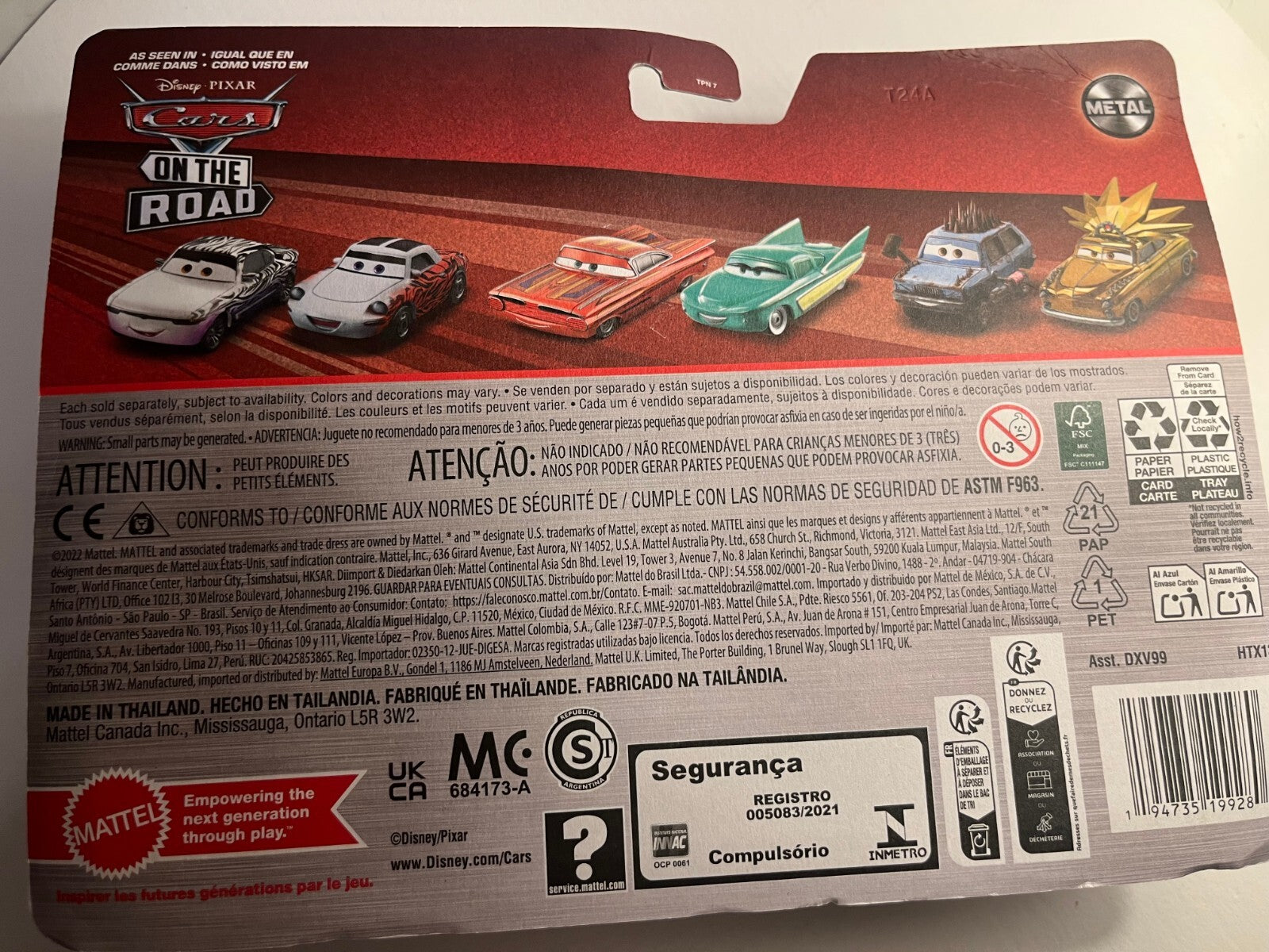 Coffret 2 voitures Cars Disney Pixar Ken Enginoki + Justin Roadritter (rare)