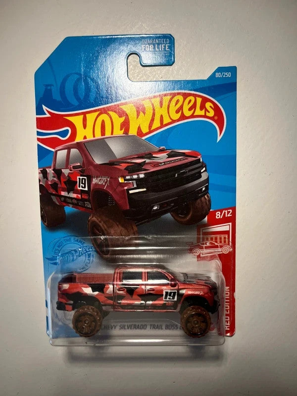 Hot Wheels ’19 Chevy Silverado Trail Boss LT Red Edition 8/12 Target Exclusive