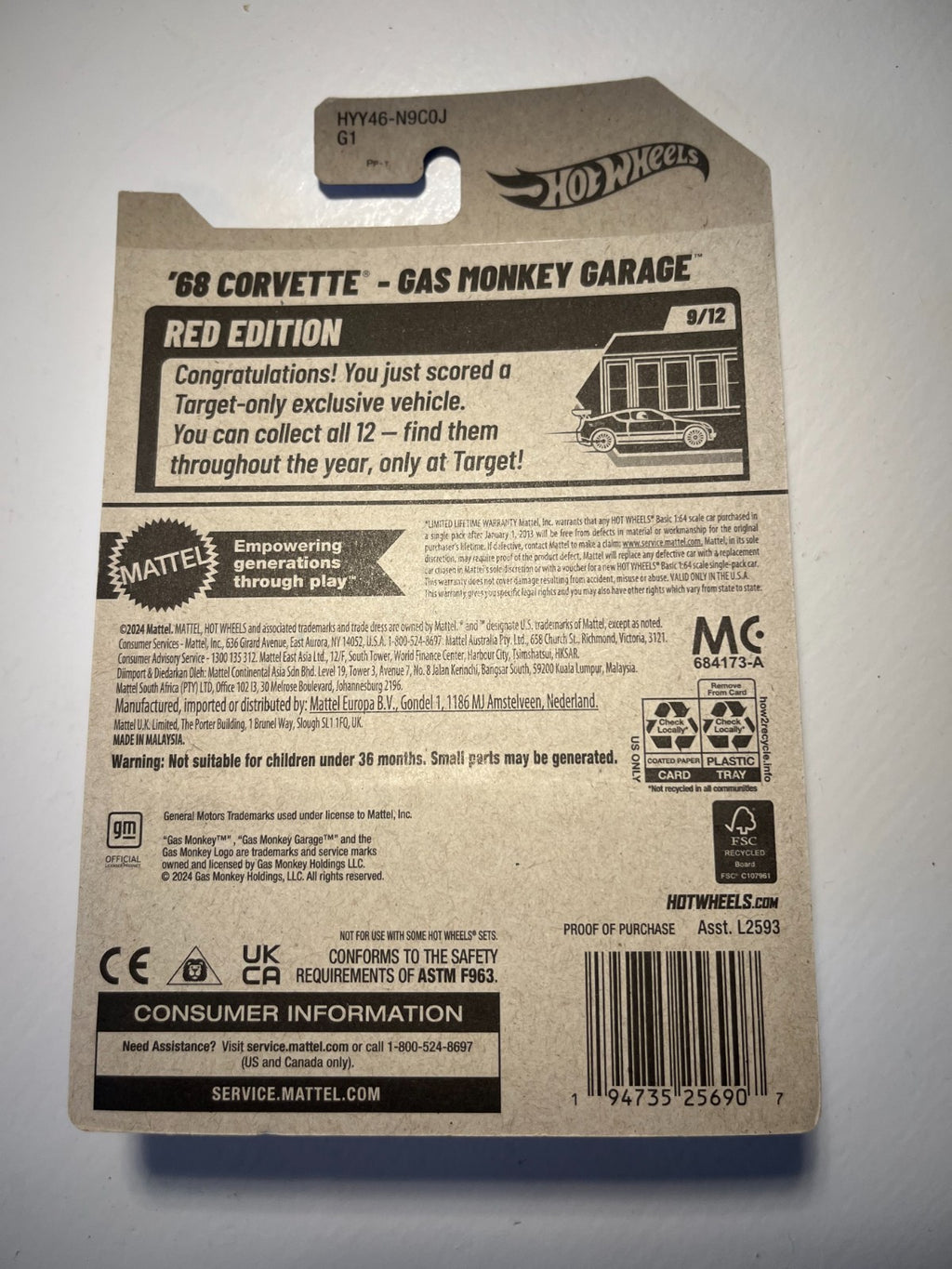 Hot Wheels Red Edition – ’68 Corvette Gas Monkey Garage
