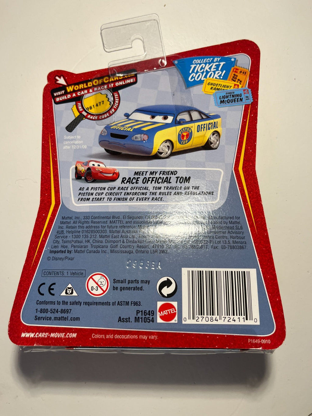 Voiture Cars Disney Pixar Flash Mcqueen tumbleweed