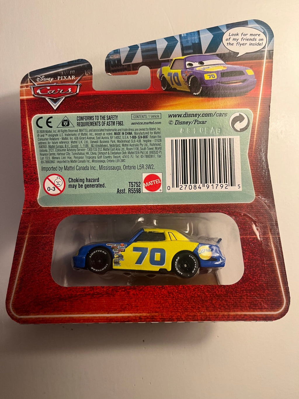Voiture Cars Disney Pixar Floyd Mulvihill Pneus Gomme Rare Neuve Sous Blister