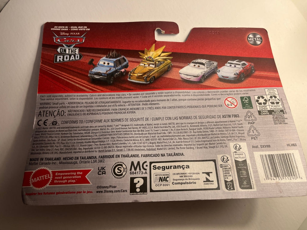 Coffret 2 voitures Cars Disney Pixar Flash Mcqueen des cavernes + Pitstoposaure