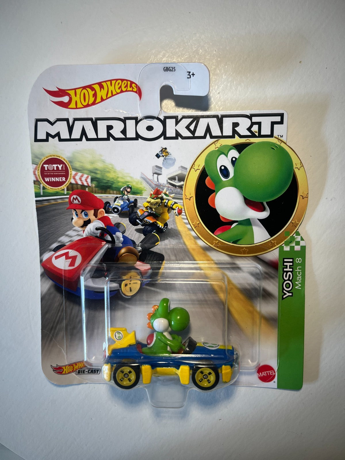 Voiture Hot Wheels Mario Kart - Yoshi - Mach 8