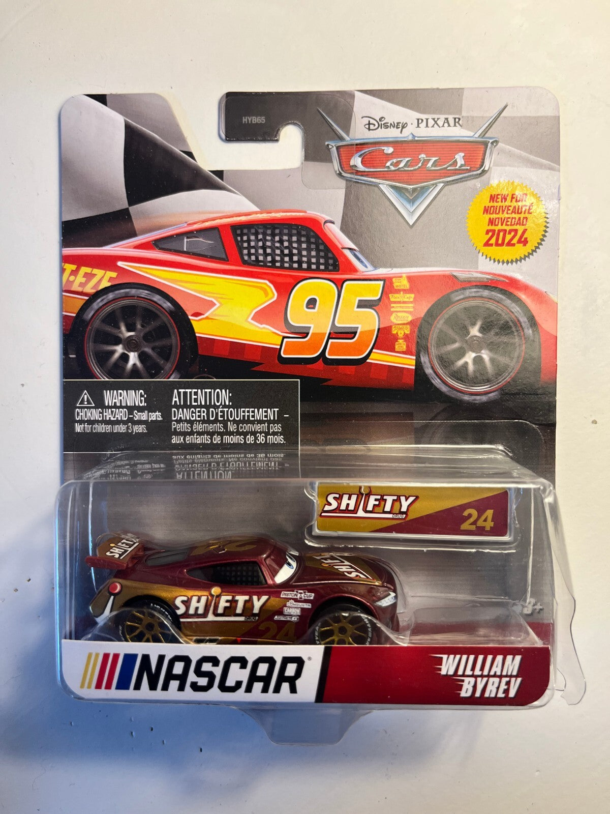 Voiture Cars Disney Pixar William Byrev NASCAR blister abimé mais voiture neuve