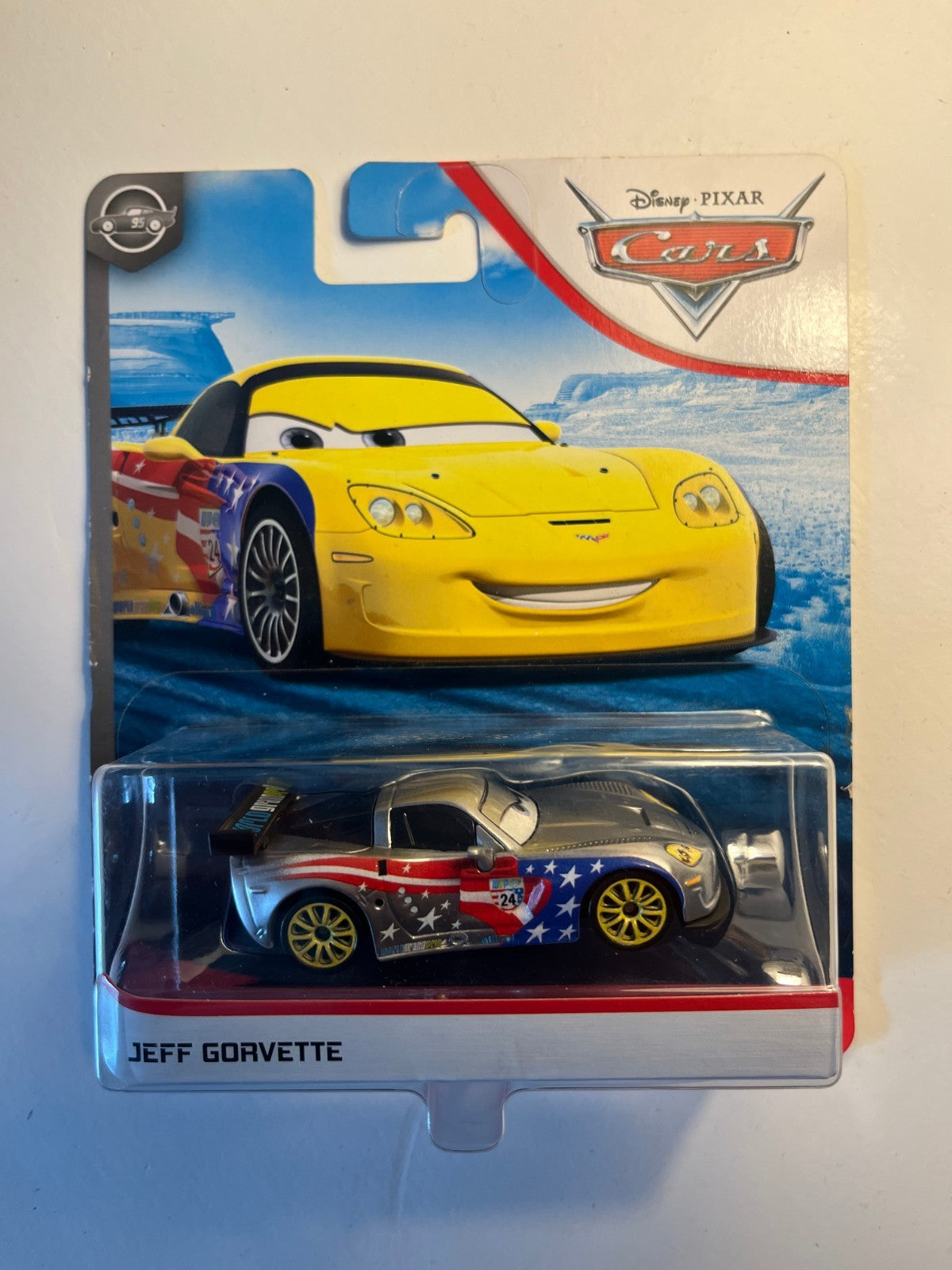 Jeff Gorvette avec peinture métallisée – édition rare Disney Pixar Cars