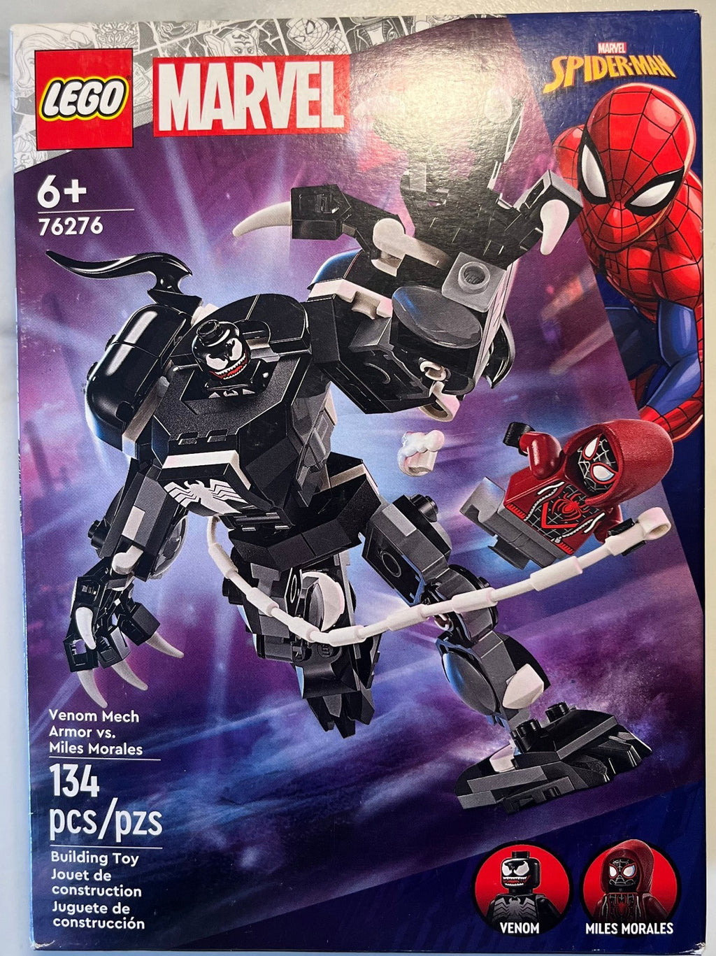 LEGO Marvel 76276 Venom Mech vs Miles Morales incomplet