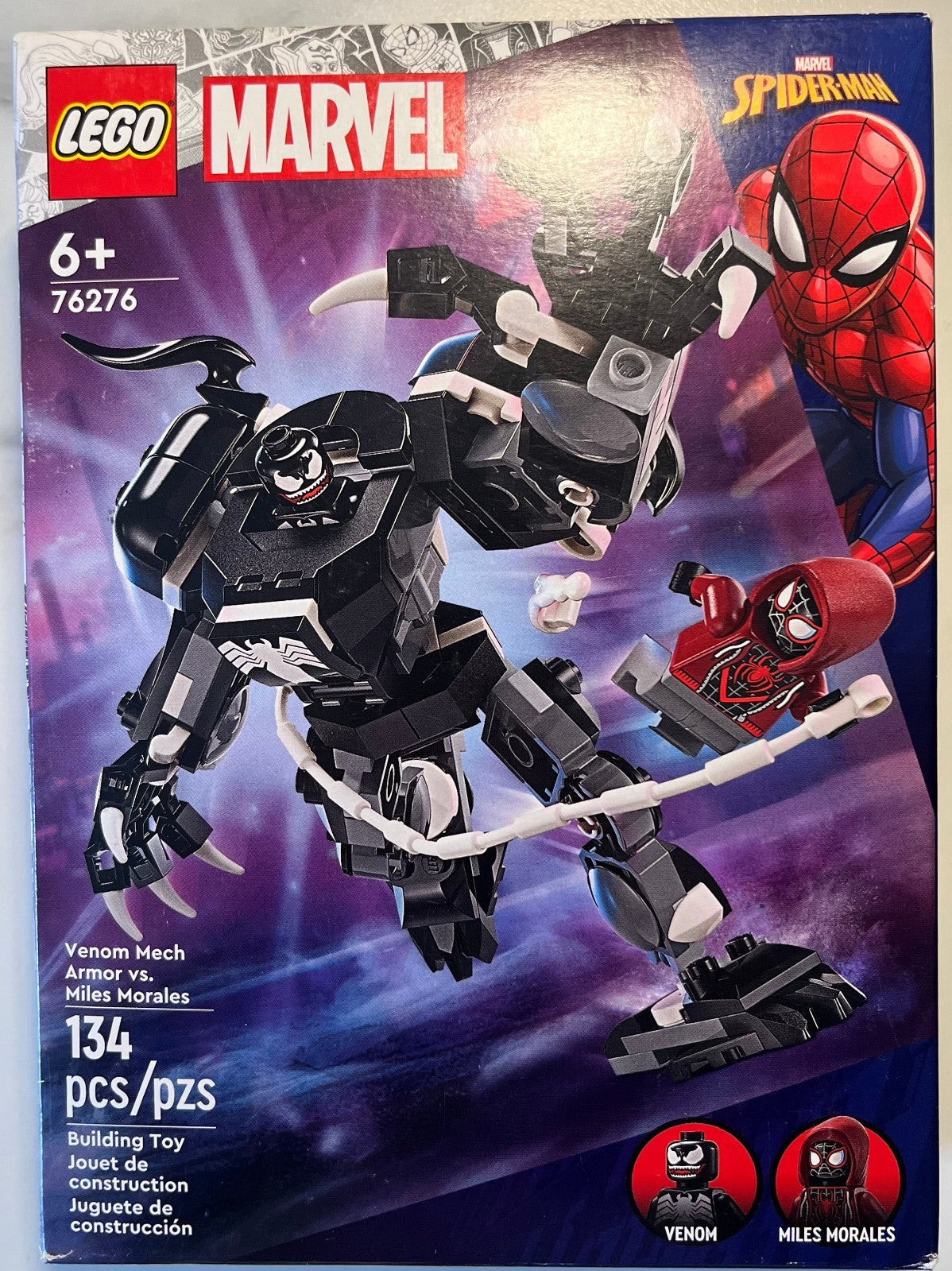 LEGO Marvel 76276 Venom Mech vs Miles Morales incomplet