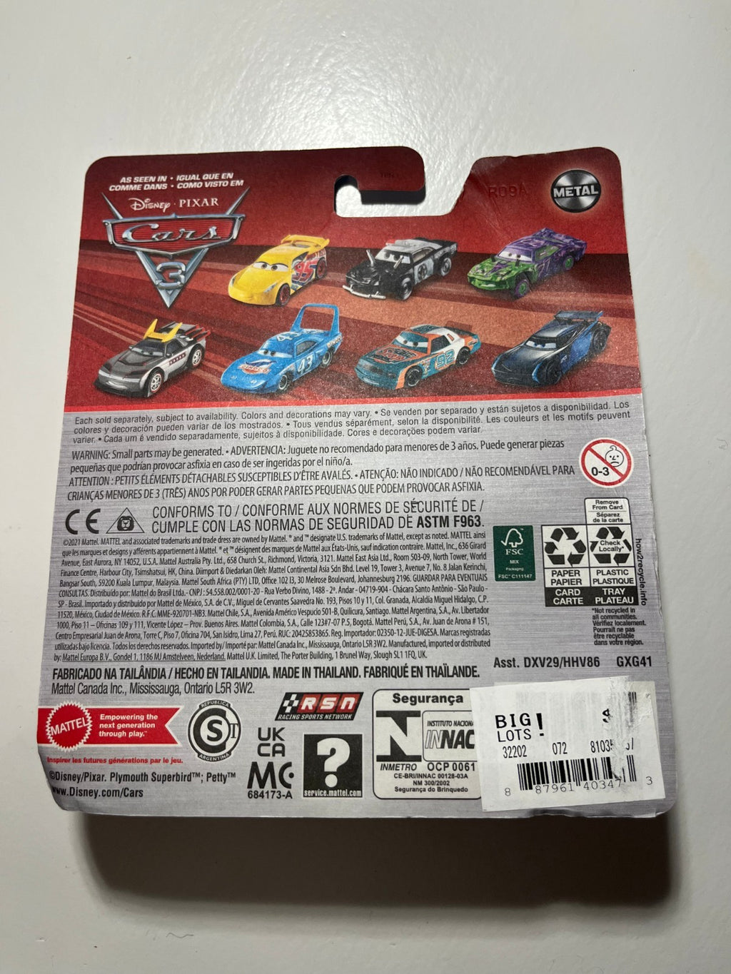 Voiture Cars Disney Pixar Jambalaya Rare Neuve Sous Blister Import USA