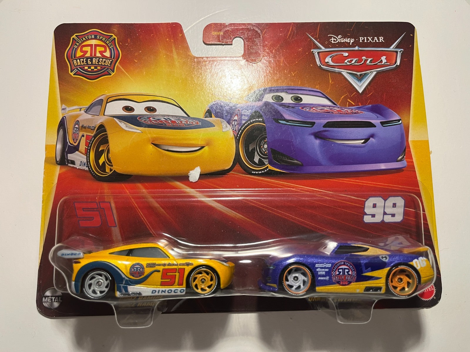Voiture Cars Disney Pixar Cruz Ramirez + Danny Swervez "Race and Rescue"