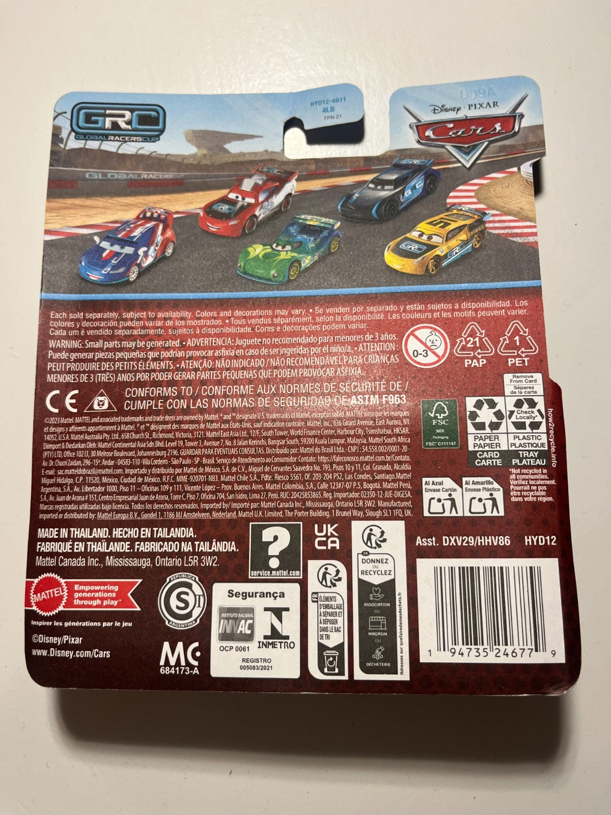 Voiture Cars Disney Pixar Max Schnell GRC