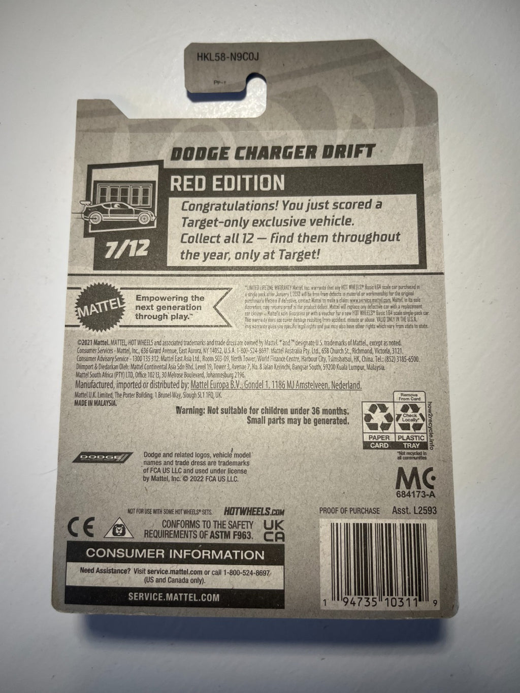 Hot Wheels Red Edition – Dodge Charger Drift