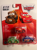 Coffret 3 mini racers Cars Disney Pixar Chick Hicks + Flash Mcqueen + Fabulous D