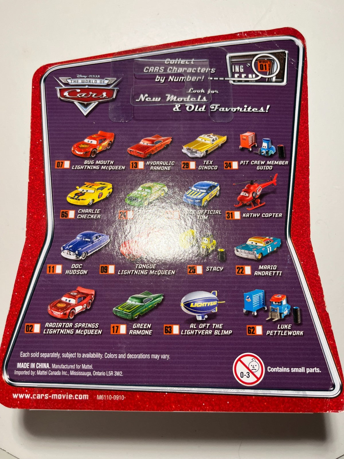 Voiture Cars Disney Pixar Stacy Rare Import USA Neuve Blister Scellé