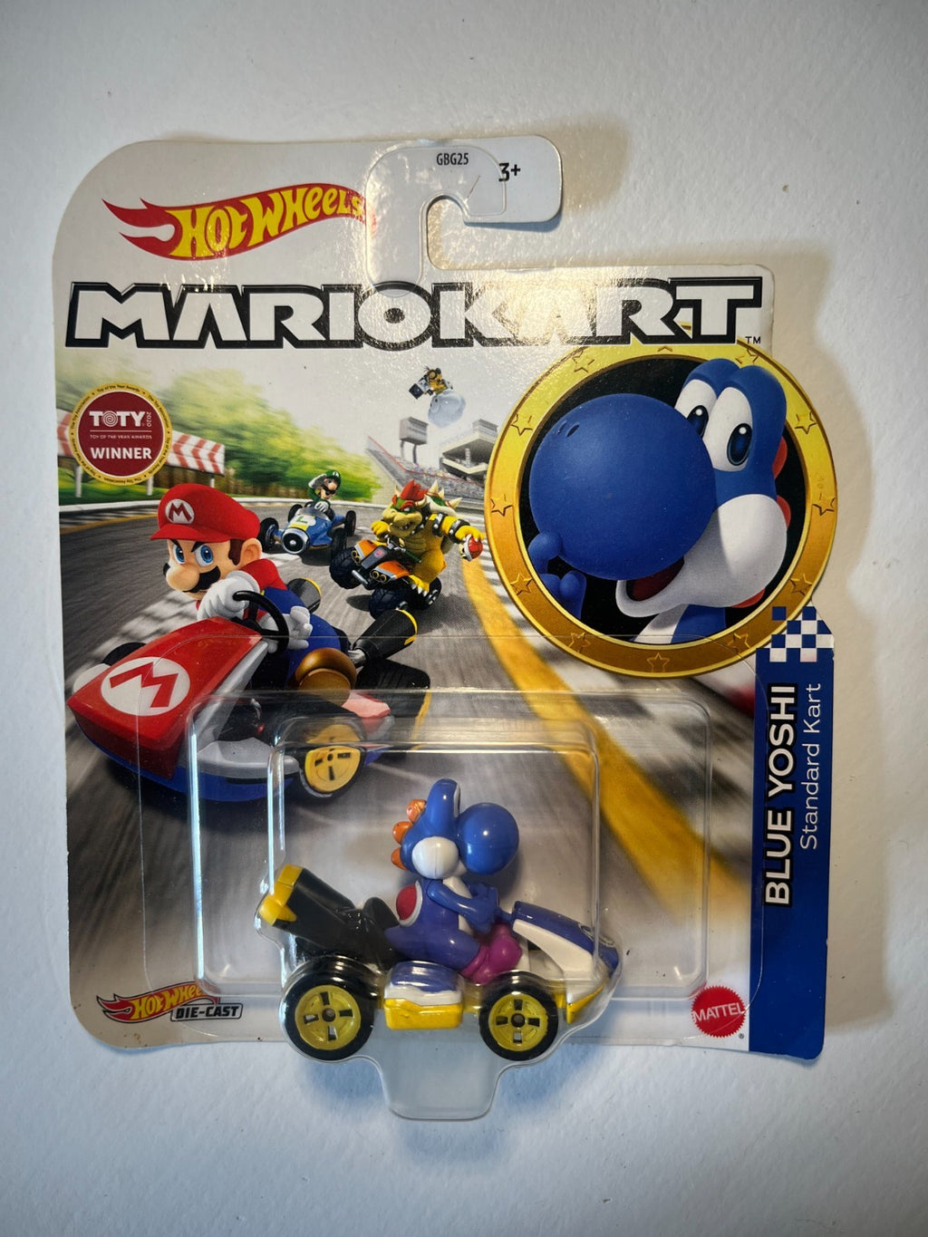 Hot Wheels Mario Kart Blue Yoshi Standard Kart – Sous Blister