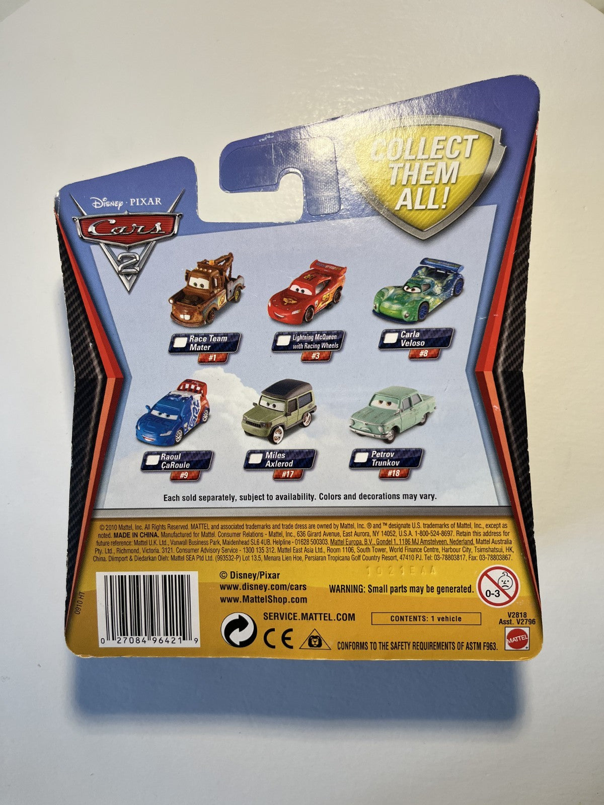 Voiture Cars Disney Pixar Petrov Trunkov