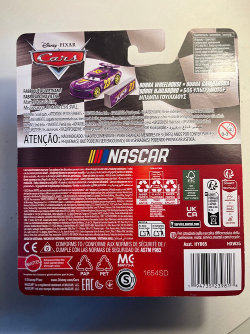 Bubba Wheelhouse NASCAR – édition rare Disney Pixar Cars