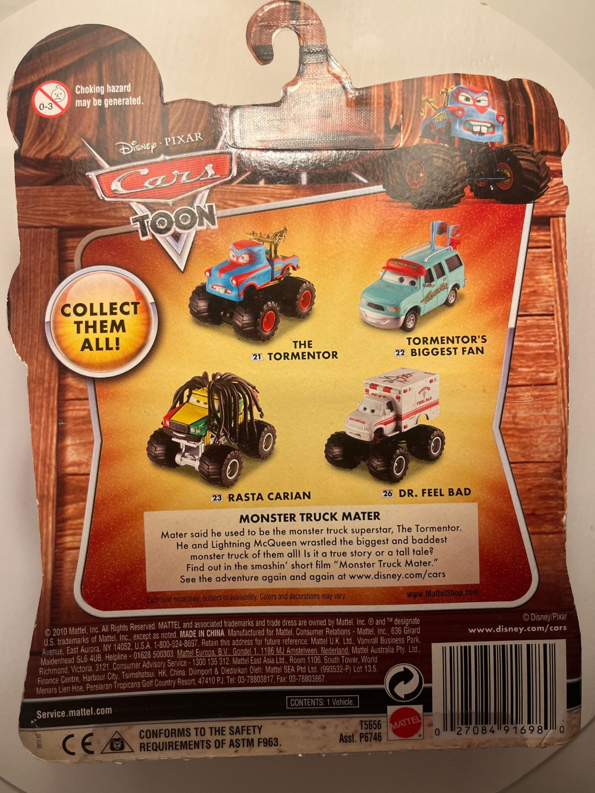 Voiture Cars Disney Pixar Tormentor's biggest fan (rare)