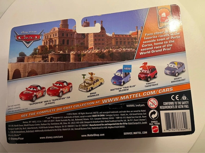 Coffret 2 voitures Disney Pixar Cars – Christina Wheeland & Jay W édition rare