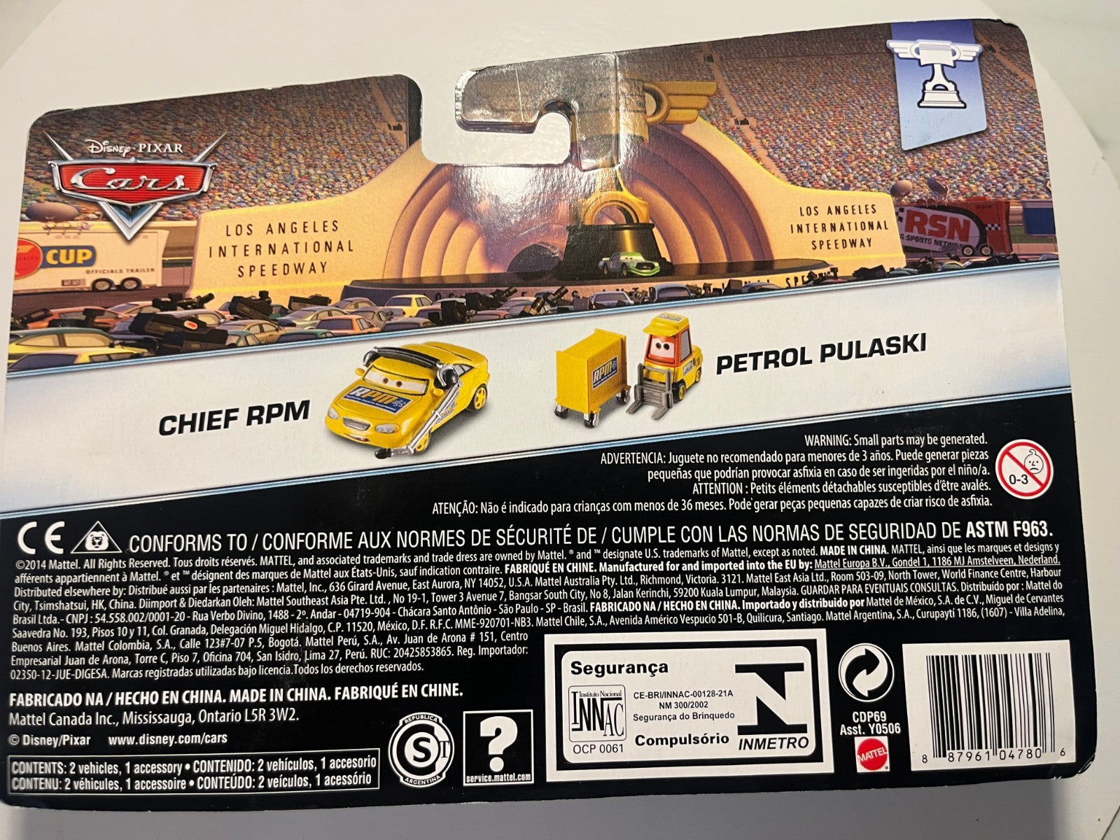 Coffret 2 Voitures Cars Disney Pixar Chief RPM + Petrol Pulaski (rare)