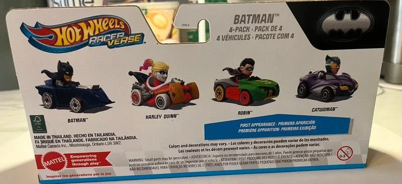 Coffret 4 voitures Hot Wheels Racer Verse Batman